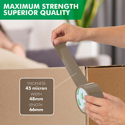 1 - Clover Packaging Ltd Brown Tape Maximum Strength Superior Quality